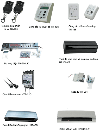 Các phụ kiện đi kèm cửa trượt KTH AD-3