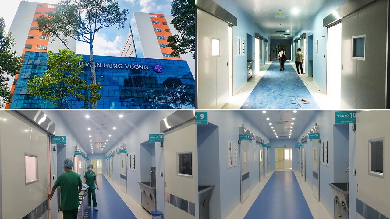 Lắp cửa tự động cho bệnh viện Hùng Vương