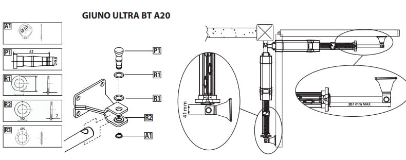 Cách gắn motor vào cánh cổng