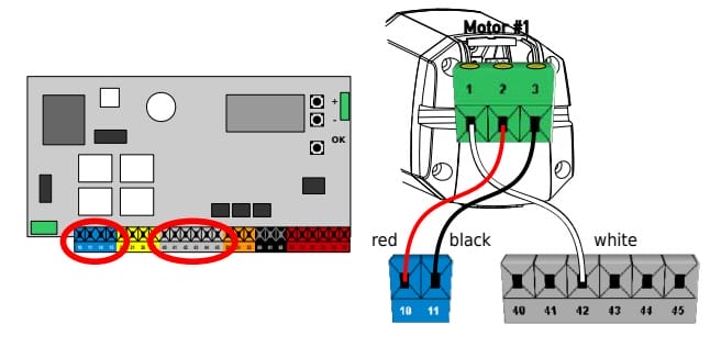 Sơ đồ đấu điện cho cổng một cánh Kustos