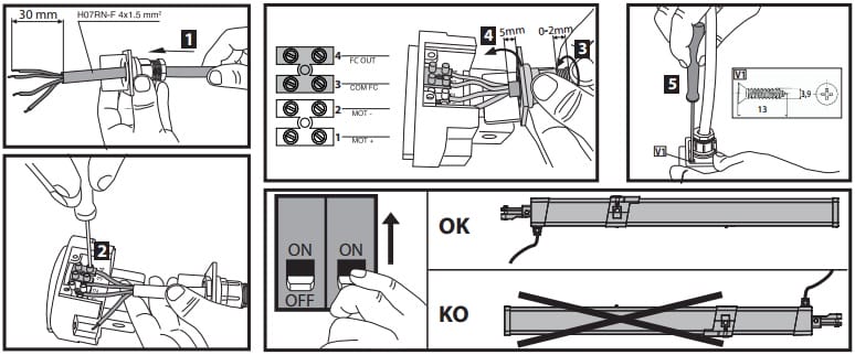 sơ đồ đấu điện motor giuno A20