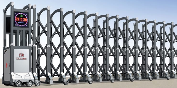 Cổng xếp nhôm tự động